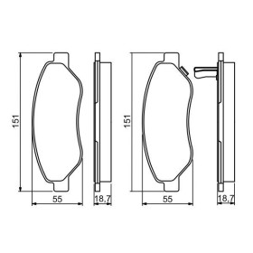 BOSCH Sada brzdových platničiek   0 986 494 345_thumb7