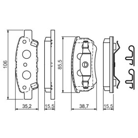 BOSCH Sada brzdových platničiek   0 986 424 814_thumb5