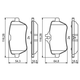 BOSCH Sada brzdových platničiek   0 986 494 790_thumb7