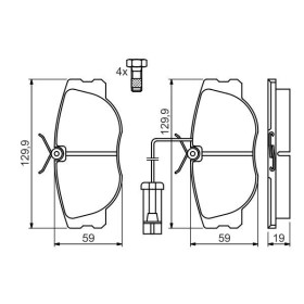 BOSCH Sada brzdových platničiek   0 986 460 942_thumb5