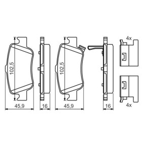 BOSCH Sada brzdových platničiek   0 986 494 651_thumb7