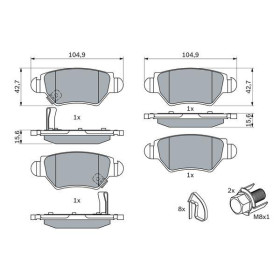 BOSCH Sada brzdových platničiek   0 986 494 014_thumb5