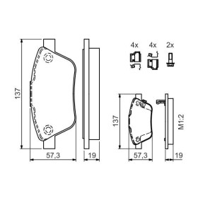 BOSCH Sada brzdových platničiek   0 986 494 157_thumb5