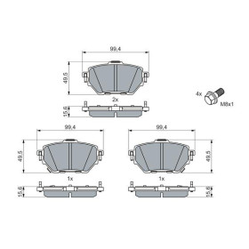 BOSCH Sada brzdových platničiek   0 986 460 066_thumb5