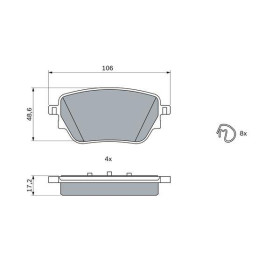 BOSCH Sada brzdových platničiek   0 986 424 889_thumb5