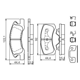 BOSCH Sada brzdových platničiek   0 986 494 610_thumb7