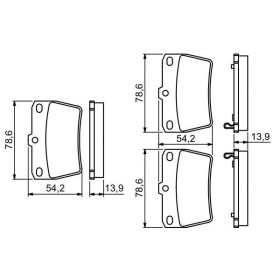 BOSCH Sada brzdových platničiek   0 986 494 350_thumb7