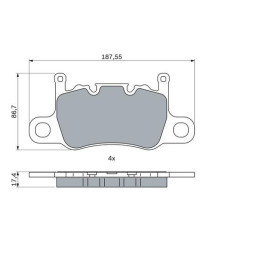 BOSCH Sada brzdových platničiek, kotúč. brzda   0 986 424 605_thumb5