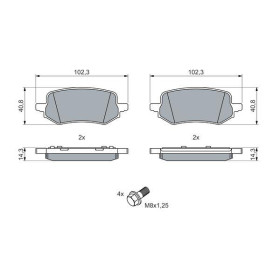 BOSCH Sada brzdových platničiek   0 986 460 049_thumb5