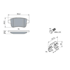 BOSCH Sada brzdových platničiek   0 986 494 331_thumb5