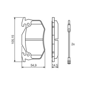 BOSCH Sada brzdových platničiek   0 986 466 346_thumb5