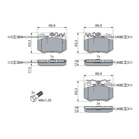 BOSCH Sada brzdových platničiek   0 986 424 376_thumb5