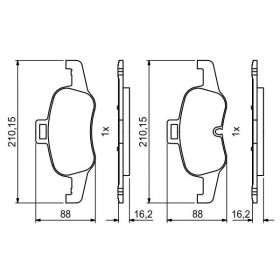 BOSCH Sada brzdových platničiek   0 986 494 820_thumb7