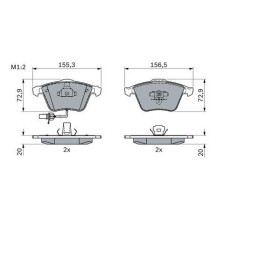 BOSCH Sada brzdových platničiek   0 986 494 104_thumb5