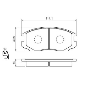 BOSCH Sada brzdových platničiek   0 986 494 397_thumb7