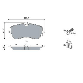 BOSCH Sada brzdových platničiek, kotúč. brzda   0 986 424 875_thumb5