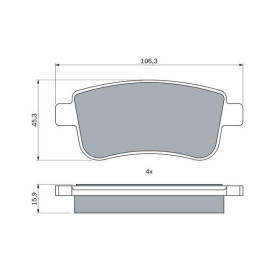 BOSCH Sada brzdových platničiek   0 986 424 942_thumb5