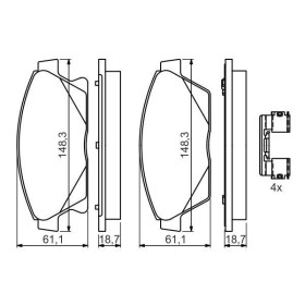 BOSCH Sada brzdových platničiek   0 986 494 657_thumb7