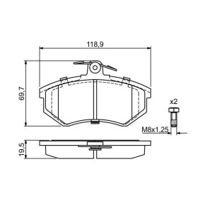 BOSCH Sada brzdových platničiek   0 986 466 700_thumb5