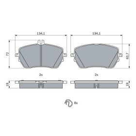 BOSCH Sada brzdových platničiek   0 986 424 887_thumb5