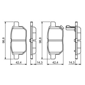 BOSCH Sada brzdových platničiek   0 986 494 255_thumb7