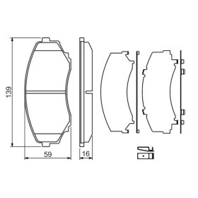 BOSCH Sada brzdových platničiek   0 986 494 204_thumb5