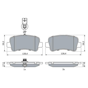 BOSCH Sada brzdových platničiek   0 986 494 500_thumb5