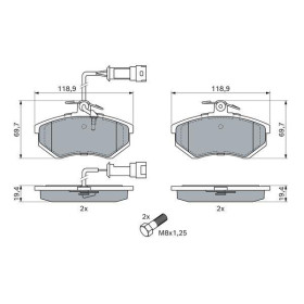 BOSCH Sada brzdových platničiek   0 986 466 693_thumb5