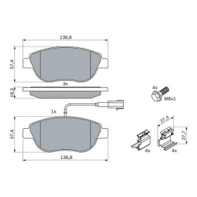 BOSCH Sada brzdových platničiek   0 986 424 596_thumb7