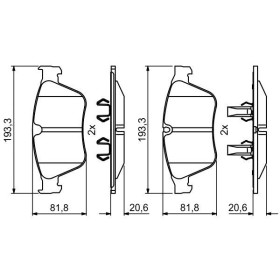 BOSCH Sada brzdových platničiek   0 986 494 875_thumb7