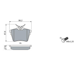 BOSCH Sada brzdových platničiek   0 986 494 095_thumb5