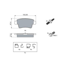 BOSCH Sada brzdových platničiek   0 986 494 222_thumb7