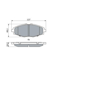 BOSCH Sada brzdových platničiek   0 986 424 512_thumb7