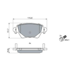 BOSCH Sada brzdových platničiek   0 986 424 671_thumb5