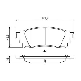 BOSCH Sada brzdových platničiek   0 986 494 822_thumb7