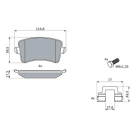 BOSCH Sada brzdových platničiek   0 986 494 733_thumb7