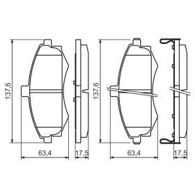 BOSCH Sada brzdových platničiek   0 986 424 810_thumb5