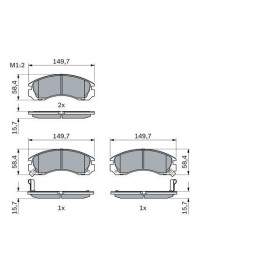 BOSCH Sada brzdových platničiek   0 986 424 523_thumb7