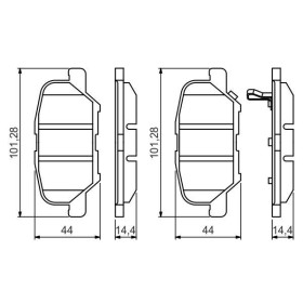 BOSCH Sada brzdových platničiek   0 986 495 358_thumb7