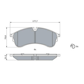 BOSCH Sada brzdových platničiek   0 986 424 930_thumb5