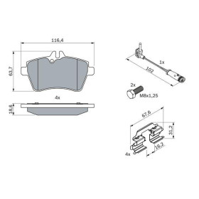 BOSCH Sada brzdových platničiek   0 986 494 087_thumb5