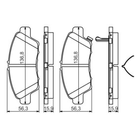 BOSCH Sada brzdových platničiek   0 986 494 562_thumb7