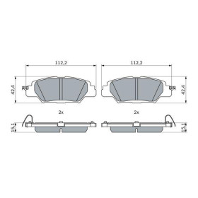 BOSCH Sada brzdových platničiek   0 986 460 006_thumb5