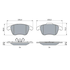 BOSCH Sada brzdových platničiek   0 986 424 986_thumb5