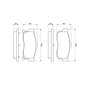 BOSCH Sada brzdových platničiek   0 986 461 144_thumb7