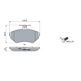 BOSCH Sada brzdových platničiek   0 986 494 010_thumb5