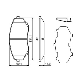 BOSCH Sada brzdových platničiek   0 986 494 855_thumb7