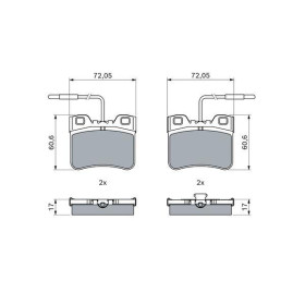 BOSCH Sada brzdových platničiek   0 986 461 130_thumb5