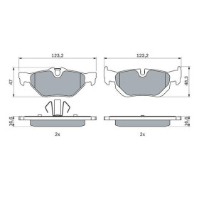 BOSCH Sada brzdových platničiek   0 986 494 272_thumb7