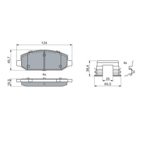 BOSCH Sada brzdových platničiek, kotúč. brzda   0 986 424 440_thumb5